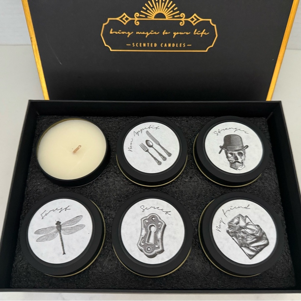 Black and Gold Candle Box